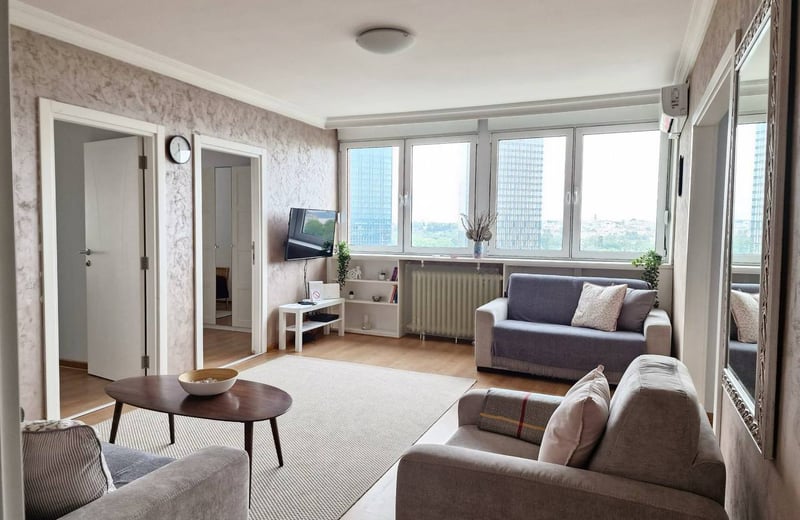 Apartamento luminoso de 67 m² cerca del centro comercial Ušće, Novi Beograd, Serbia