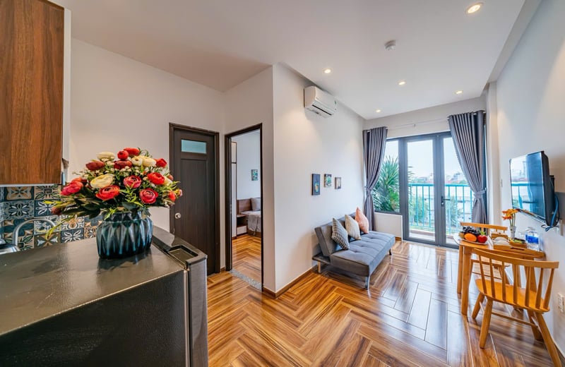 Bright, furnished 45 m² apartment for rent near the beach, Da Nang, Vietnam