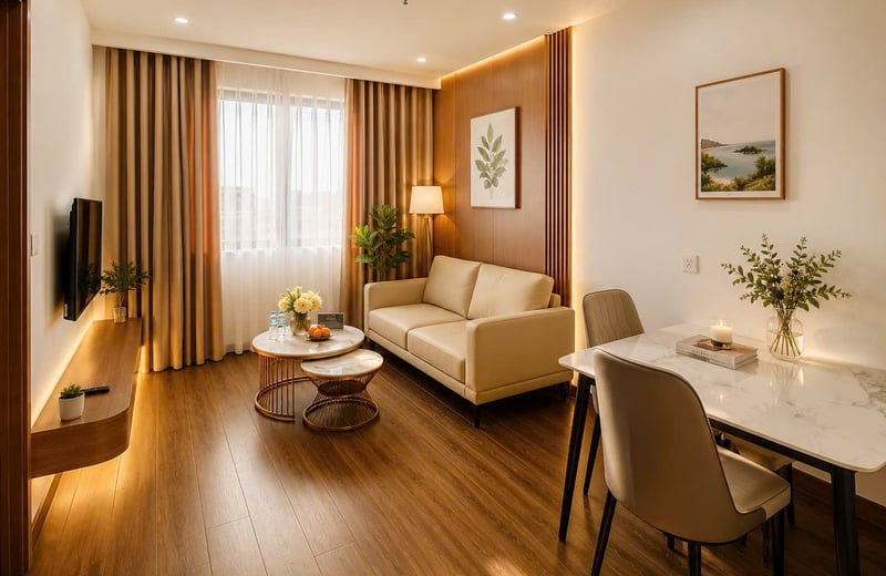 Stylish, furnished 45 sqm apartment for rent, Son Tra, Da Nang, Vietnam