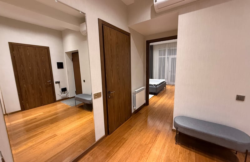 Rental of a modern 3-room apartment with a sea view, Baku White City, Baku, Azerbaijan