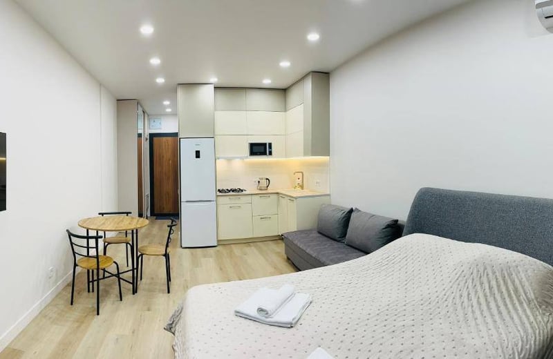 Location d'un studio lumineux avec vue sur la mer, 37 m², Batumi, Géorgie