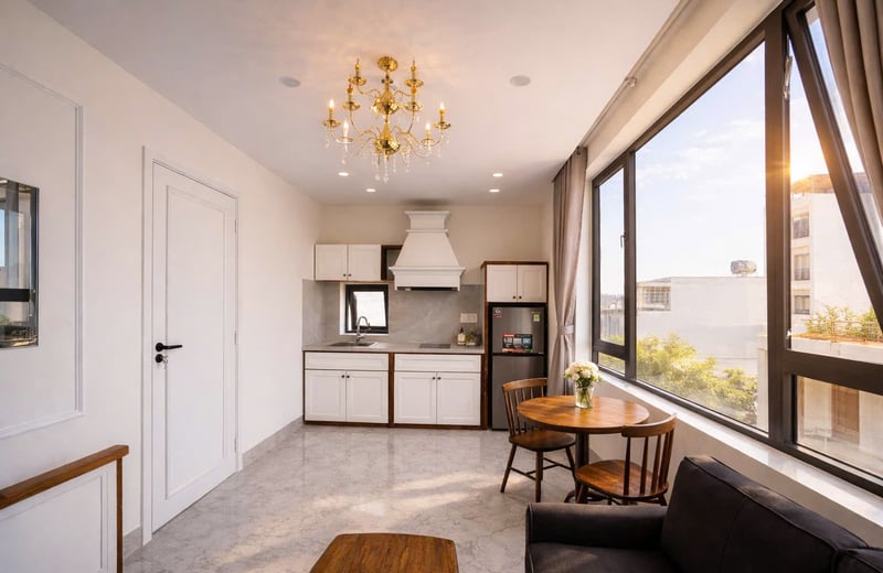 Moderne, möblierte Wohnung nahe am Strand zur Miete, Son Tra, Da Nang, Vietnam