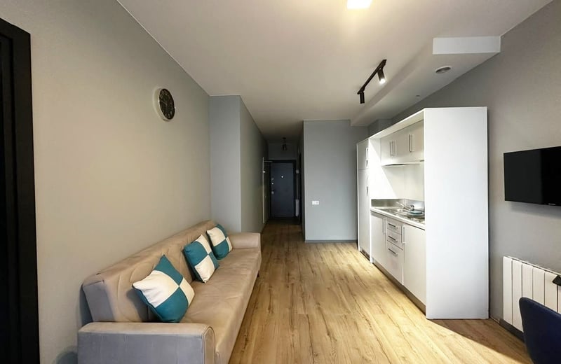 Сдаётся в аренду современная квартира (45м²) с видом на горы, Батуми, Грузия
