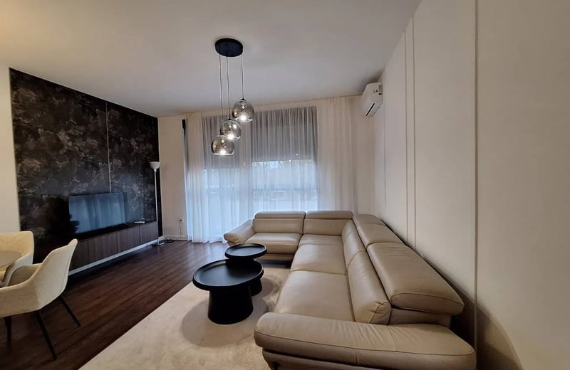 Rent of a new 2-room apartment, 50 m², opposite the riverfront, Zemun, Belgrade, Serbia