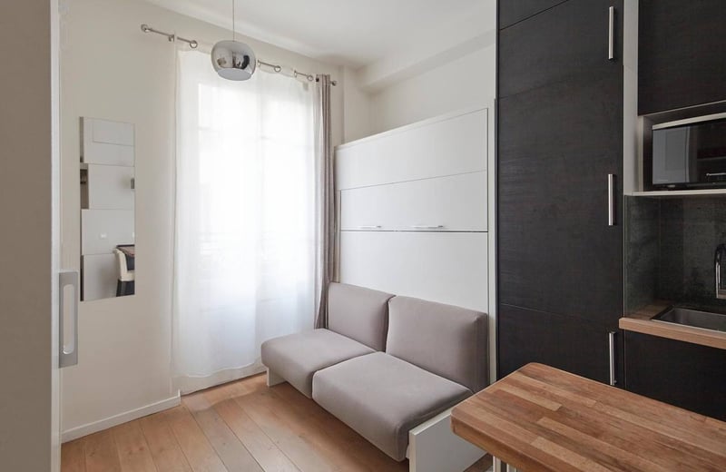 Alquiler de un estudio luminoso, 20 m², París, distrito 17, Francia