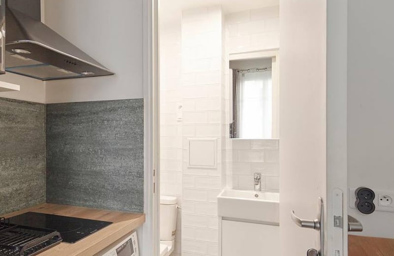 Alquiler de un estudio luminoso, 20 m², París, distrito 17, Francia