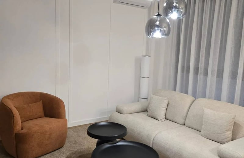 Alquiler de un nuevo apartamento amueblado de 2 habitaciones, 51 m², frente al paseo marítimo, Zemun, Belgrado, Serbia