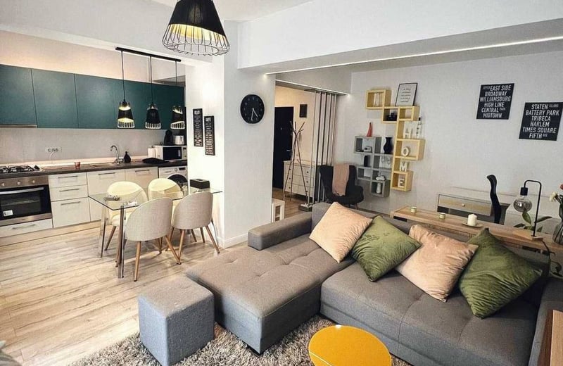 Rent of a modern, furnished 2-room apartment, Bucharest, Romania