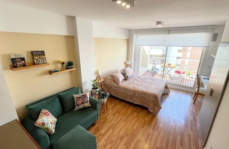 Miete eines hellen, möblierten Studios, Belgrano, Buenos Aires, Argentinien