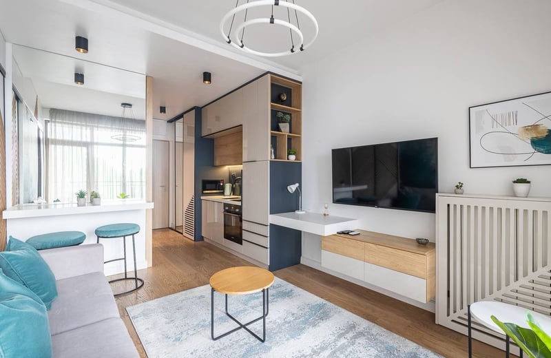 Rent of a 31 m² studio apartment in the premium residential complex BW Aurora, Belgrade, Serbia