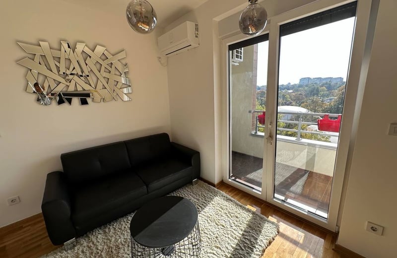 Rent of a 50 m² two-room apartment in the premium residential complex Green Residence, Belgrade, Serbia