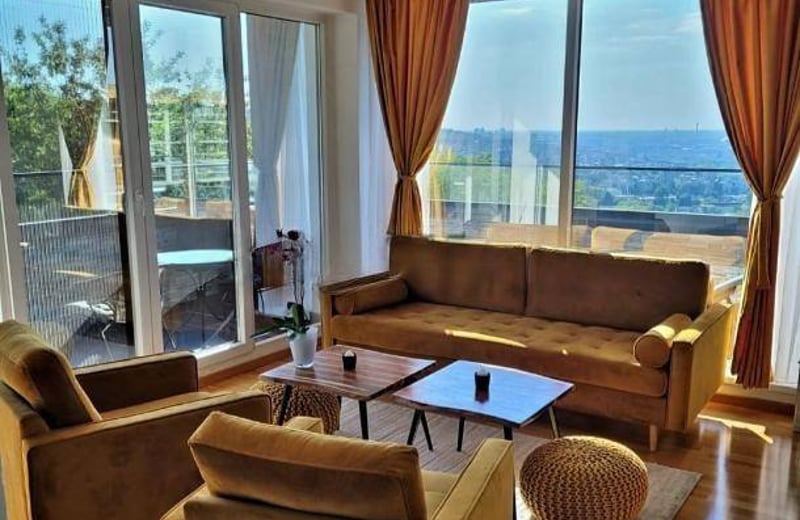 Аренда светлой 3-комнатной квартиры с видом на Дунай, 75 м², Белград, Сербия