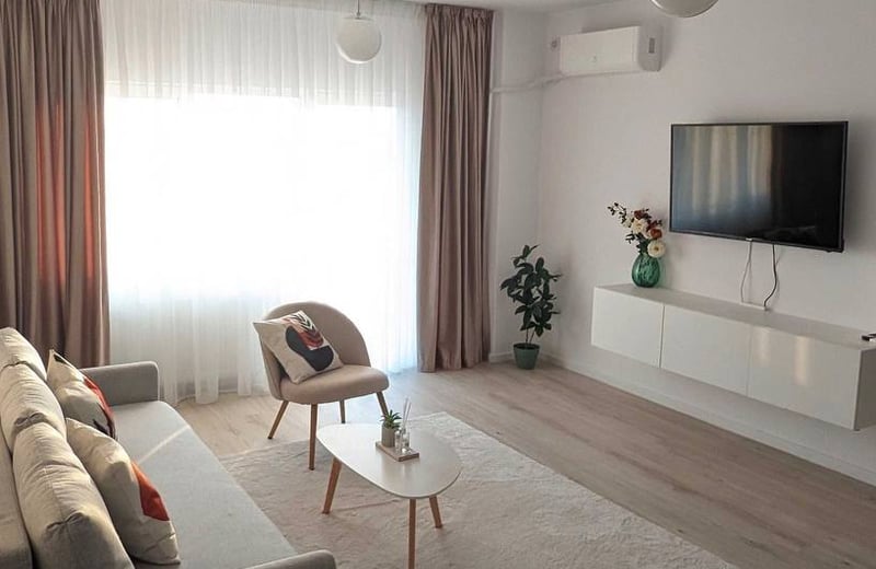 Miete einer großen und geräumigen Zweizimmerwohnung, Bukarest, Rumänien