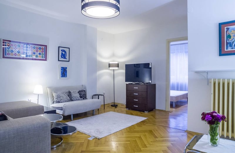 Rent of a bright two-room apartment in the city center, 53 m², Belgrade, Serbia