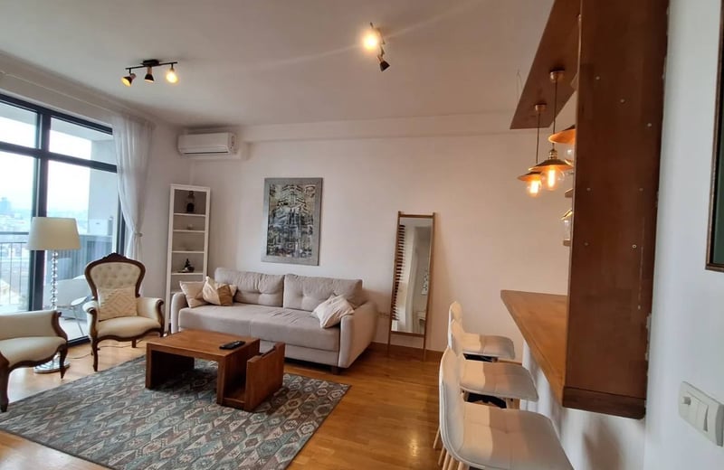 Miete einer hellen Zweizimmerwohnung, 55 m², Wohnanlage BW Parkview, Belgrad, Serbien