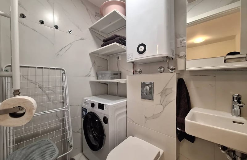 Location d’un appartement totalement neuf de deux pièces dans une résidence moderne, 47 m², zone de Zemun, Belgrade, Serbie