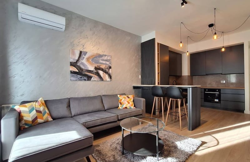 Miete einer absolut neuen, stilvollen Dreizimmerwohnung im Premium-Wohnkomplex BW Sole, 79 m², Belgrad, Serbien