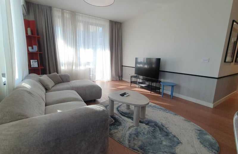 Rent of a bright three-room apartment in the premium BW Quartet 2 residential complex, 83 m², Belgrade, Serbia