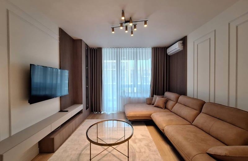 Rent of an absolutely new three-room apartment in the premium BW Eterna residential complex, 73 m², Belgrade, Serbia
