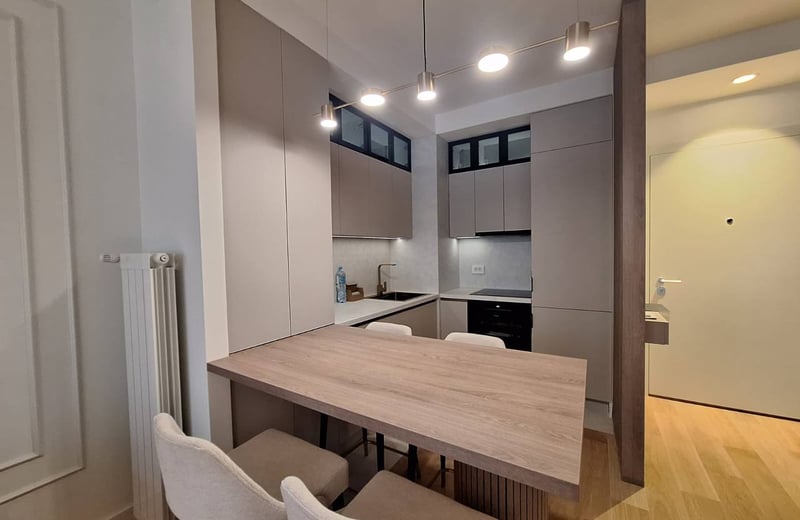 Rent of an absolutely new three-room apartment in the premium BW Eterna residential complex, 73 m², Belgrade, Serbia