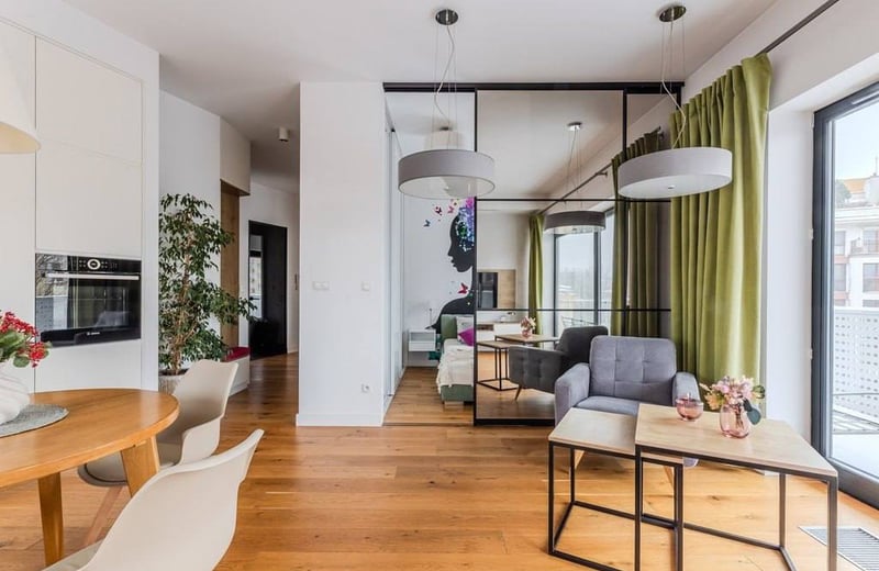 Rent of a stylish three-room apartment, 60 m², Warsaw, Saska Kępa, Poland