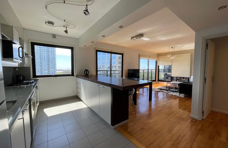 Alquiler de un apartamento luminoso de tres habitaciones con vista panorámica, Buenos Aires, Puerto Madero, Argentina