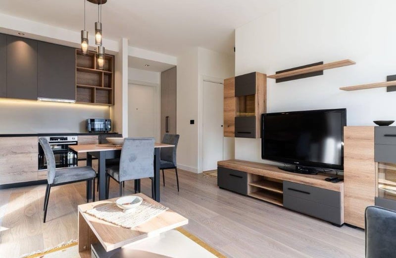 Alquiler de un apartamento moderno en el complejo residencial de clase premium BW Simfonija, 50 m², Belgrado, Belgrade Waterfront, Serbia