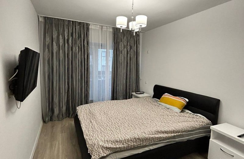 Rent of a furnished two-room apartment, 50 m², in a new building, Bucharest, Sector 3, Romania