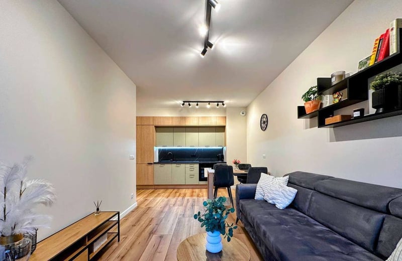 Miete einer modernen Dreizimmerwohnung mit 50 m² im Stadtteil Nadodrze, Breslau, Polen