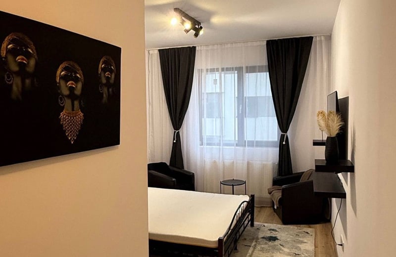 Rent of a new furnished one-room apartment, Sector 6, Bucharest, Romania