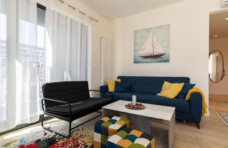 Location d’un appartement spacieux de 2 pièces, 62 m², complexe résidentiel haut de gamme BW Aria, Belgrade, Serbie