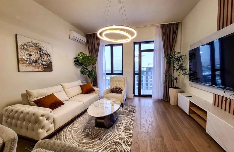 Rent of a stylish 3-room apartment, 80 m², BW Sole premium residential complex, Belgrade, Serbia