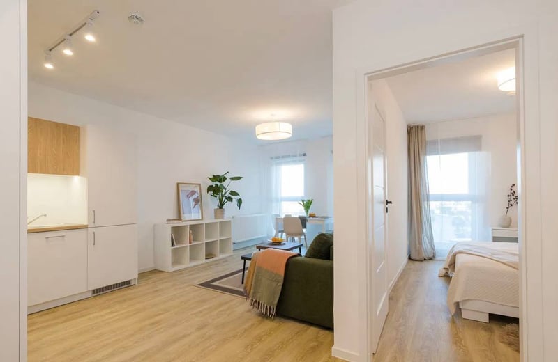 Location d’appartements lumineux de 2 pièces, 44 m², Podgórze, Cracovie, Pologne