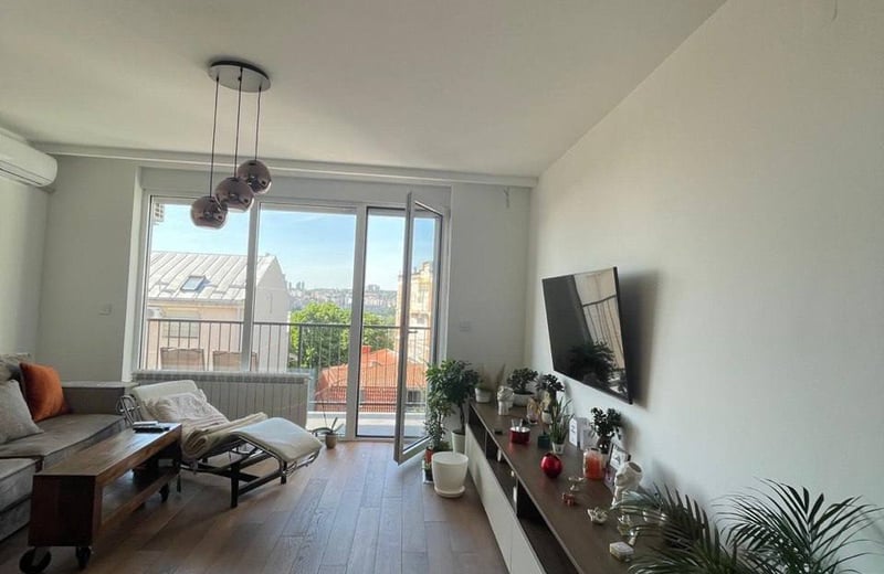 Аренда стильной, светлой двухкомнатной квартиры, 56 м², в центре Врачара, Белград, Сербия