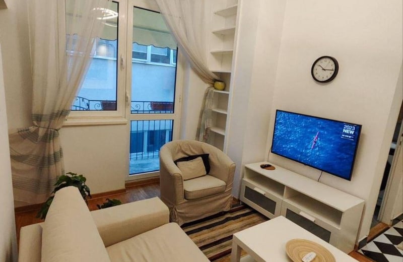 Аренда двухкомнатной квартиры с новым ремонтом, 44 м², напротив парка Ташмайдан, Белград, Сербия