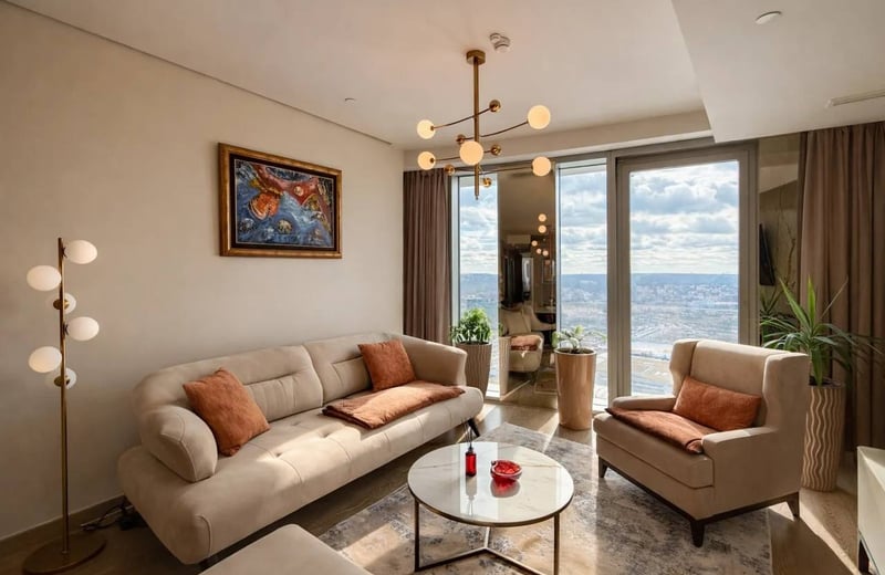 Аренда новой дизайнерской двухкомнатной квартиры с прекрасным видом, 62 м², Белград, Сербия