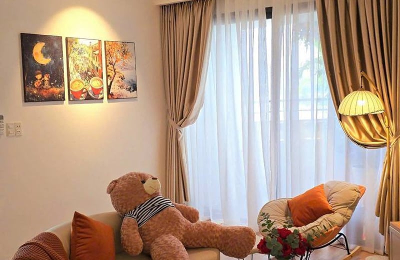 Alquiler de apartamento moderno y amueblado de dos habitaciones con vistas al mar, 76 m², Nha Trang, Vietnam