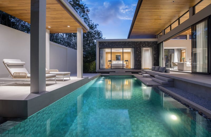 Alquiler de villa moderna estilo loft con piscina privada, Phuket, Tailandia