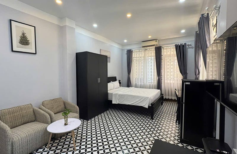 Furnished studio with balcony for rent, 35 m², Nha Trang, Vietnam