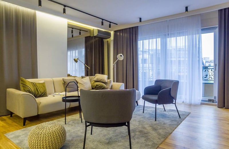 Stylish three-room apartment with balcony for rent, 78 m², Vračar, Belgrade, Serbia