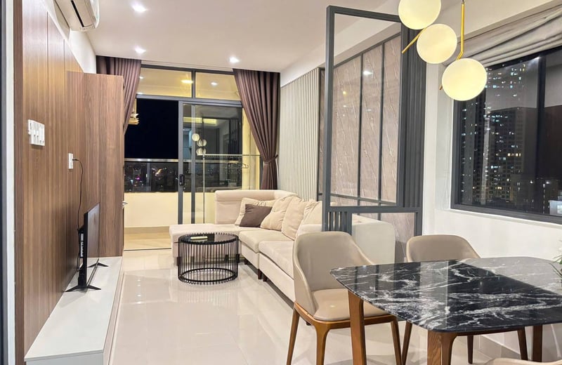 Bright furnished apartment with sea and city view for rent, 74 m², Napoleon Residence, Nha Trang, Vietnam