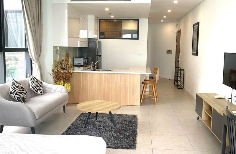 Möblierte Wohnung mit Balkon im Scenia Bay zur Miete in Nha Trang, Vietnam