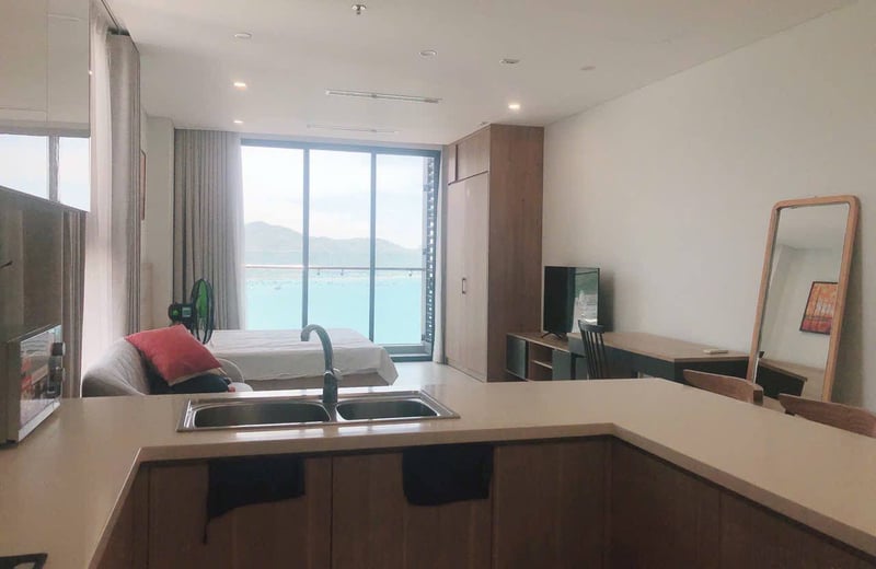 Möblierte Wohnung mit Balkon im Scenia Bay zur Miete in Nha Trang, Vietnam