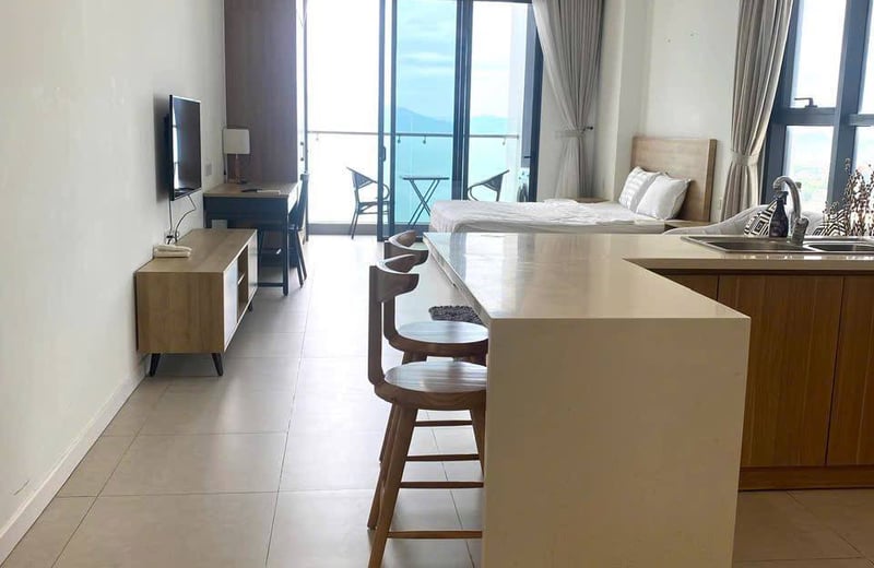 Möblierte Wohnung mit Balkon im Scenia Bay zur Miete in Nha Trang, Vietnam