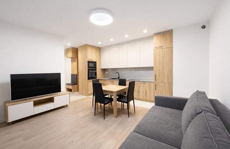 Bright furnished apartment, 53 m², for rent in Mokotów, Warsaw, Poland