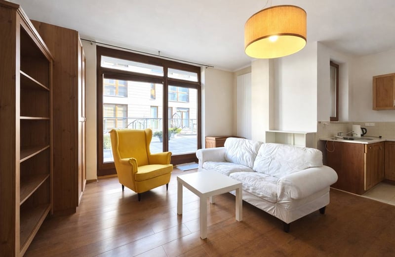 Appartement lumineux et meublé 40 m² avec terrasse à louer à Wilanów, Varsovie, Pologne