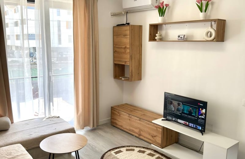 Bright furnished apartment 42 m² for rent in Chiajna, Bucharest, Romania