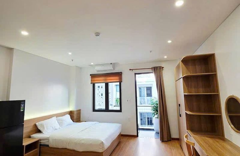 Cozy furnished studio with balcony near the beach for rent, An Thuong, Da Nang, Vietnam