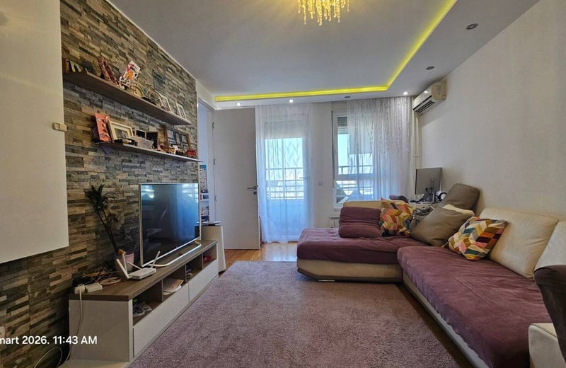 Modern 3-room apartment 62 m² in Belville residential complex for rent, New Belgrade, Serbia