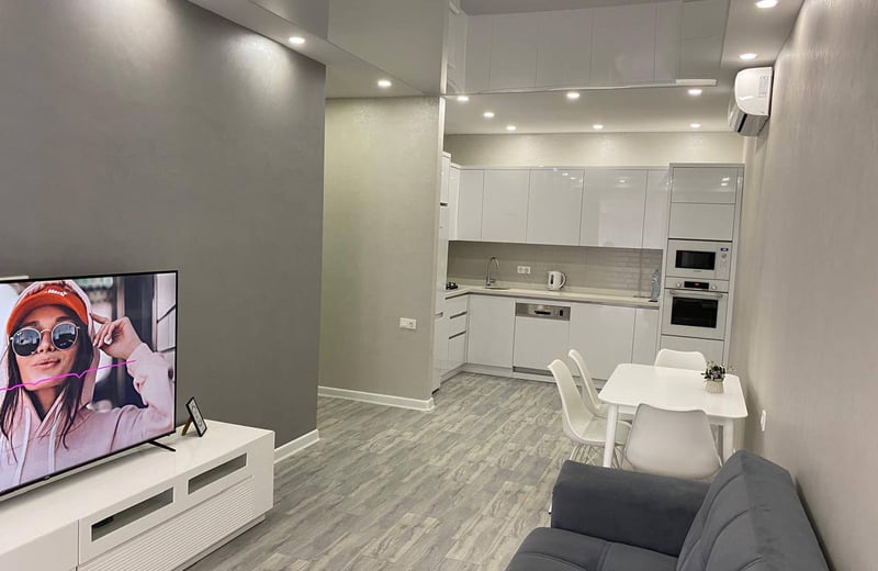 Bright comfortable apartment 75 m² with balcony for rent, Batumi, Georgia